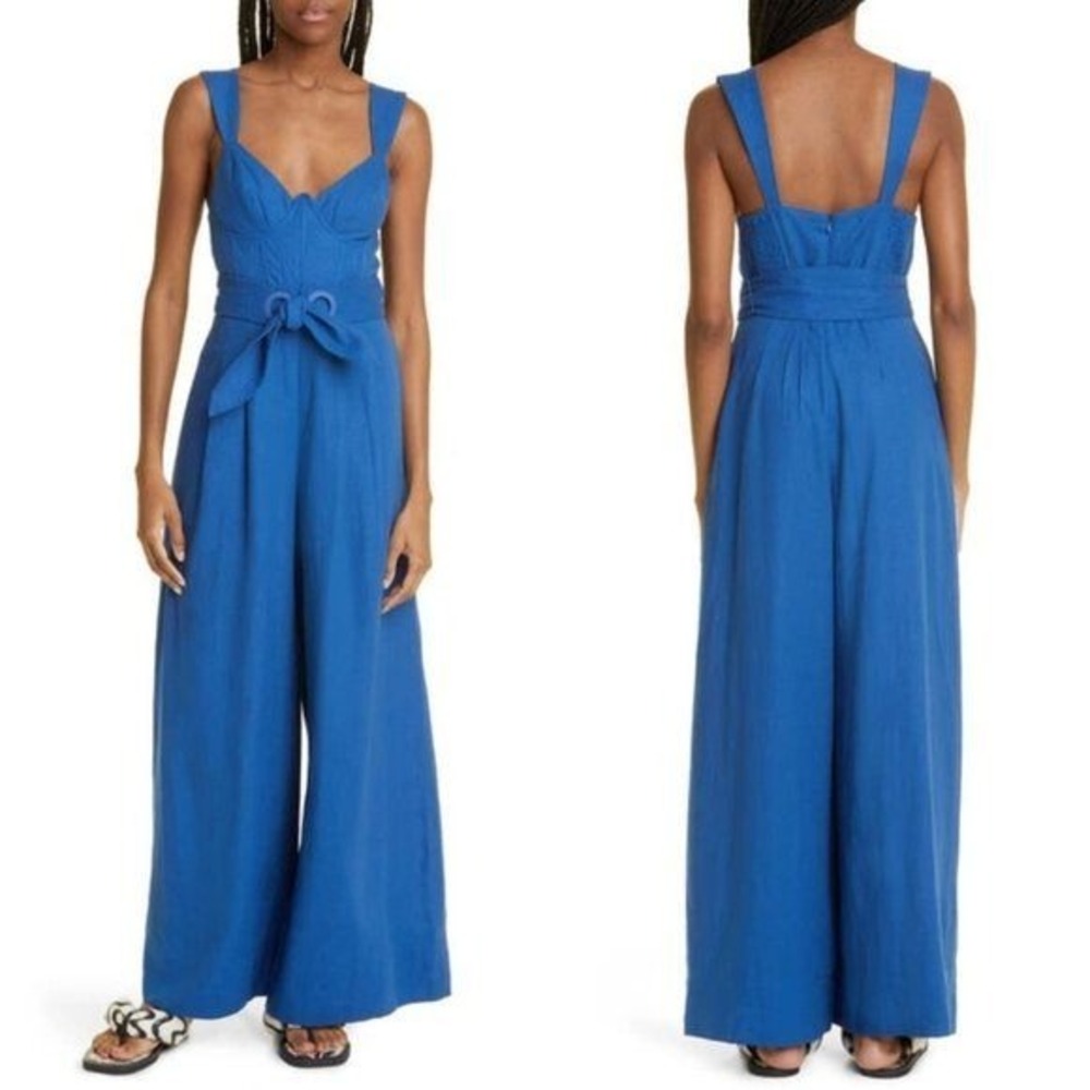 Farm Rio Dark Blue Jumpsuit - Size Medium- NWT - Picture 2 of 7
